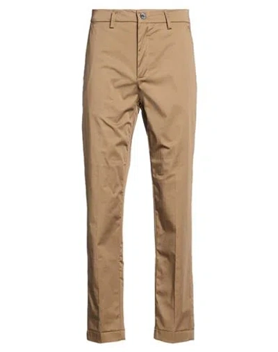 Eredi Del Duca Man Pants Camel Size 28 Cotton, Elastane In Beige