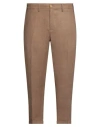 Eredi Del Duca Man Pants Camel Size 38 Linen In Beige