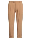 Eredi Del Duca Man Pants Camel Size 38 Polyester, Viscose, Elastane In Gold