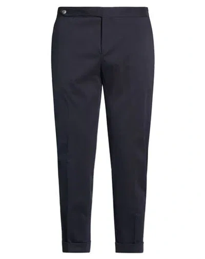 Eredi Del Duca Man Pants Midnight Blue Size 38 Cotton, Elastane