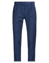 Eredi Del Duca Man Pants Navy Size 36 Polyester, Wool, Elastane In Blue