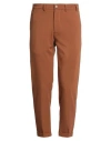 Eredi Del Duca Man Pants Rust Size 30 Polyester, Viscose, Elastane In Red