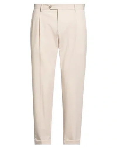 Eredi Del Duca Man Pants Sand Size 36 Polyester, Viscose, Elastane In Neutral