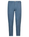 Eredi Del Duca Man Pants Slate Blue Size 34 Linen