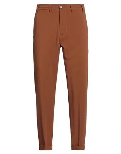 Eredi Del Duca Man Pants Tan Size 28 Polyester, Viscose, Elastane In Brown
