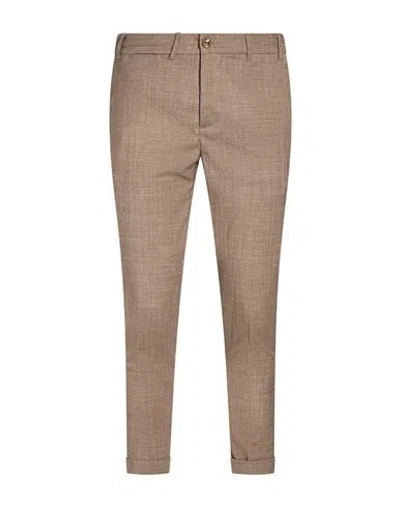 Eredi Del Duca Man Pants Taupe Size 28 Polyester, Wool, Elastane In Brown