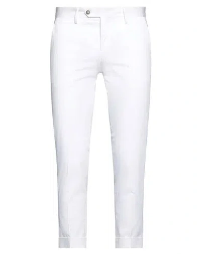 Eredi Del Duca Man Pants White Size 36 Cotton, Elastane