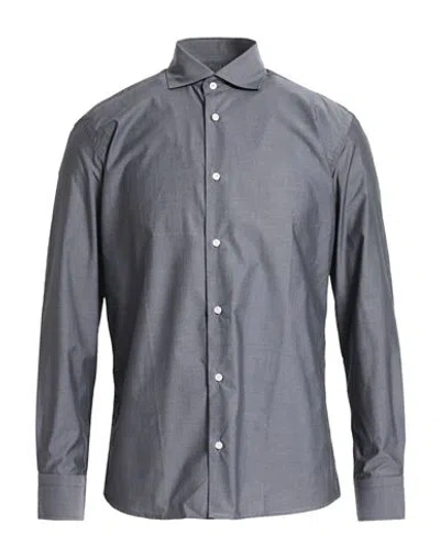 Eredi Del Duca Man Shirt Grey Size M Cotton In Gray