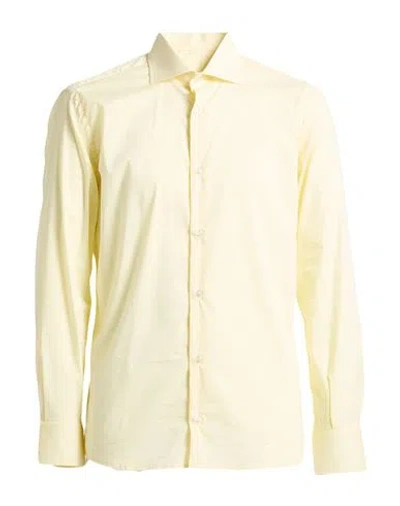 Eredi Del Duca Man Shirt Yellow Size Xxl Cotton, Polyamide, Elastane
