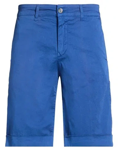 Eredi Del Duca Man Shorts & Bermuda Shorts Blue Size 28 Cotton, Elastane