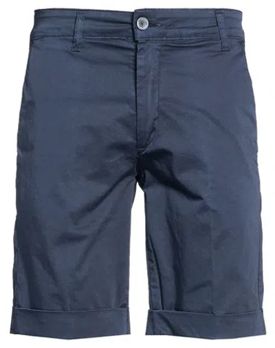 Eredi Del Duca Man Shorts & Bermuda Shorts Midnight Blue Size 28 Cotton, Elastane