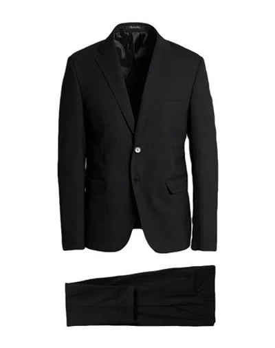Eredi Del Duca Man Suit Black Size 44 Polyester, Wool, Viscose, Elastane