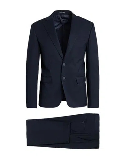 Eredi Del Duca Man Suit Midnight Blue Size 44 Polyester, Viscose, Elastane