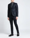 Eredi Del Duca Man Suit Midnight Blue Size 44 Polyester, Wool, Viscose, Elastane In Black