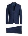 Eredi Del Duca Man Suit Navy Size 42 Polyester, Viscose, Elastane In Blue