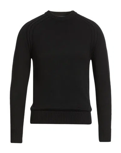 Eredi Del Duca Man Sweater Black Size S Cotton, Polyester, Acrylic, Polyamide, Wool