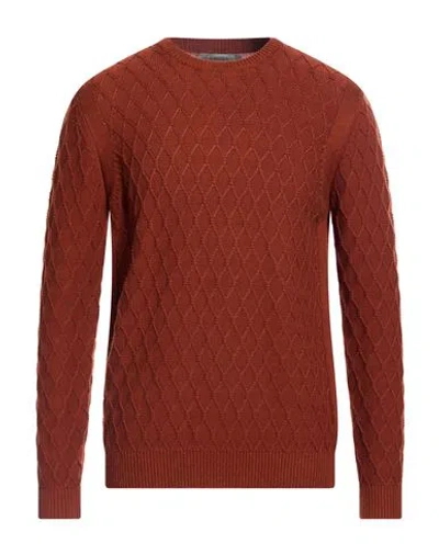 Eredi Del Duca Man Sweater Brown Size Xxl Cotton, Polyester, Polyamide, Acrylic, Wool