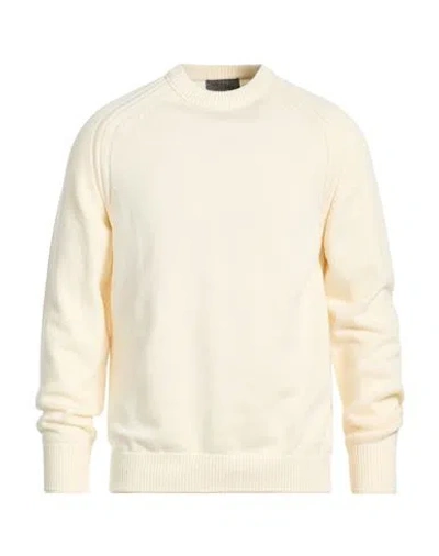 Eredi Del Duca Man Sweater Cream Size Xl Cotton, Polyester, Acrylic, Polyamide, Wool In Neutral