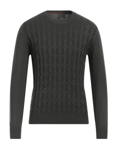 Eredi Del Duca Man Sweater Dark Green Size Xl Viscose, Acrylic, Polyamide In Black