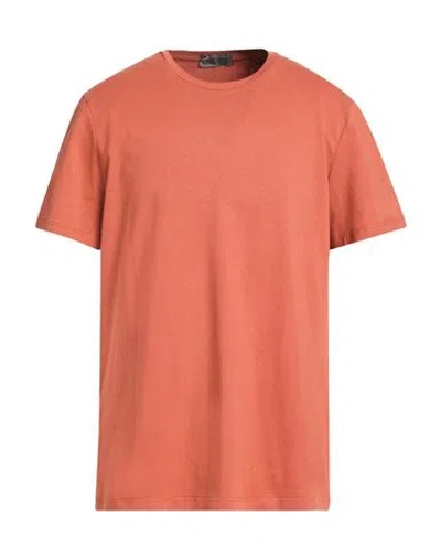 Eredi Del Duca Man T-shirt Rust Size 3xl Cotton In Orange