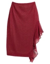 Erendira Woman Midi Skirt Burgundy Size M Viscose, Polyester, Polyamide