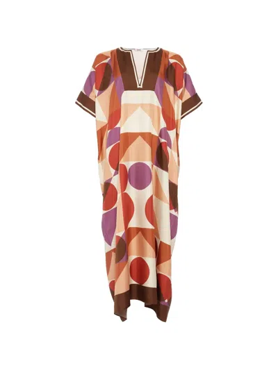 ERES GEOMETRIC-PRINT SILK KAFTAN
