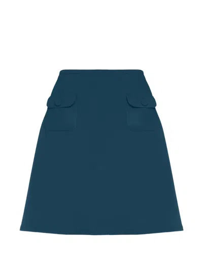 Eres A-line Midi Skirt In Blue
