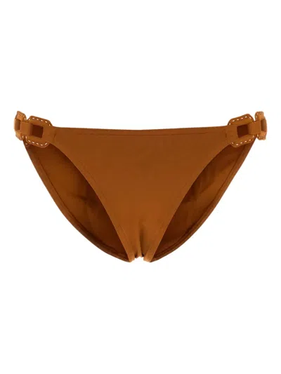 Eres Women Caramel Stretch Nylon Abordage Bikini Bottom In Brown