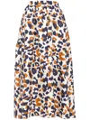 Eres Abstract-print Midi Skirt In 白色