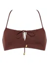 Eres Abysses Cropped Bikini Top In Brown