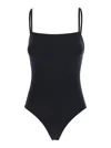 Eres 'acquarelle' Black One-piece Swimsuit With Back Neckline In Black