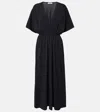 Eres Adele Gathered Jersey Maxi Dress In Black