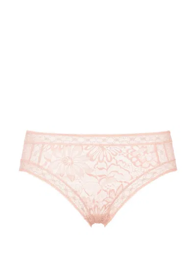 Eres Aérienne Floral Lace Briefs In Pink