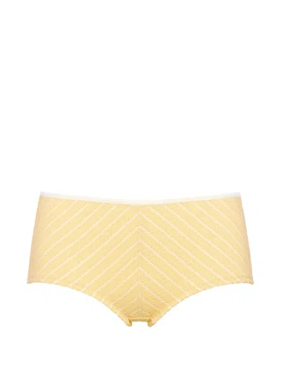 Eres Aftersun Chevron Bikini Bottom In Yellow