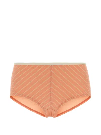 Eres Aftersun Embroidered Bikini Bottoms In Orange