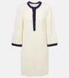 Eres Albatros Open-knit Cotton-blend Mini Dress In White