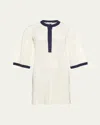 Eres Albatros Open-knit Cotton-blend Mini Dress In Ecru E25