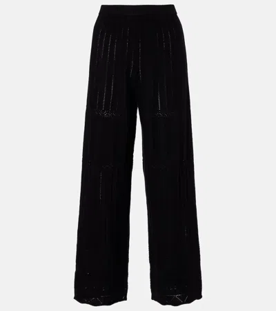 ERES ALLIAGE POINTELLE WOOL AND CASHMERE WIDE-LEG PANTS