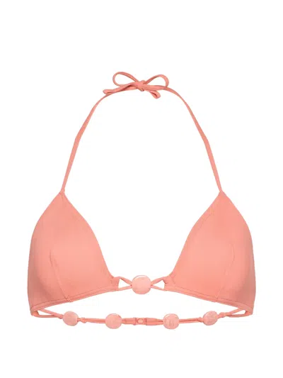 Eres Alva Beaded-strap Triangle Bikini Top In Pink
