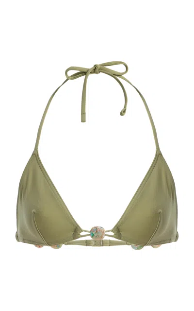Eres Alva Bikini Top In Green