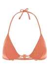 Eres Peach Stretch Nylon Alva Bikini Top In Orange