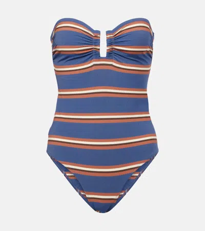 Eres Amiral Swimsuit In Rayure Denim