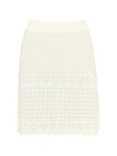 Eres Angela Crocheted Mini Skirt In Neutral