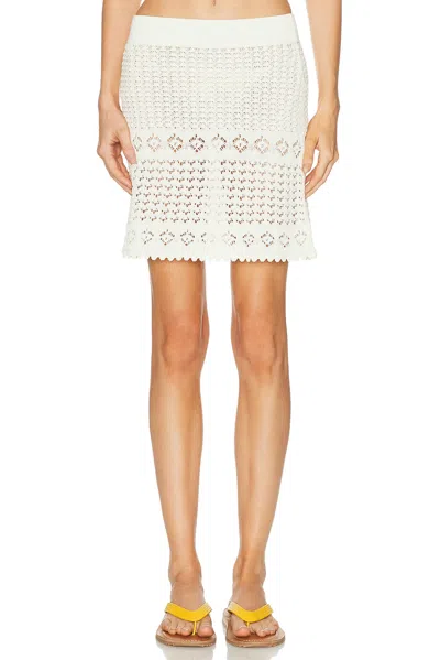 Eres Angela Crocheted Mini Skirt In Neutral