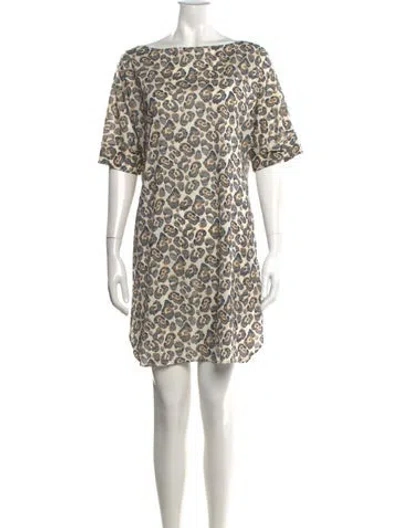 Pre-owned Eres Animal Print Mini Dress In Multi
