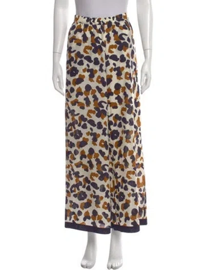 Pre-owned Eres Animal Print Wide Leg Pants In Multi