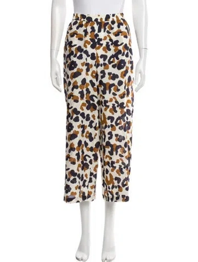 Pre-owned Eres Animal Print Wide Leg Pants In Multi