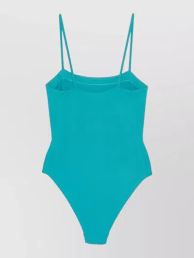 Eres Aquarelle Onepiece Swimsuit High Cut Scoop In Blue