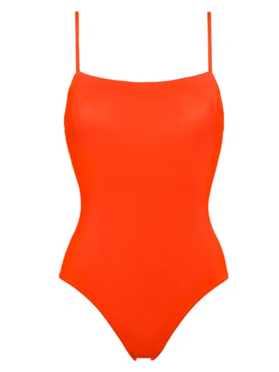 Eres Aquarelle One-piece Tank Swimsuit In Orange