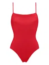 Eres Aquarelle Square-neck Swimsuit In Red